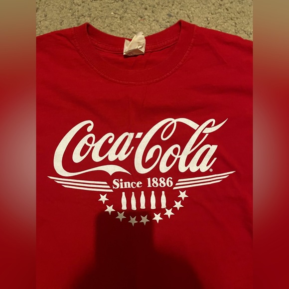 Coca-Cola red cropped shirt, size M - Picture 2 of 3
